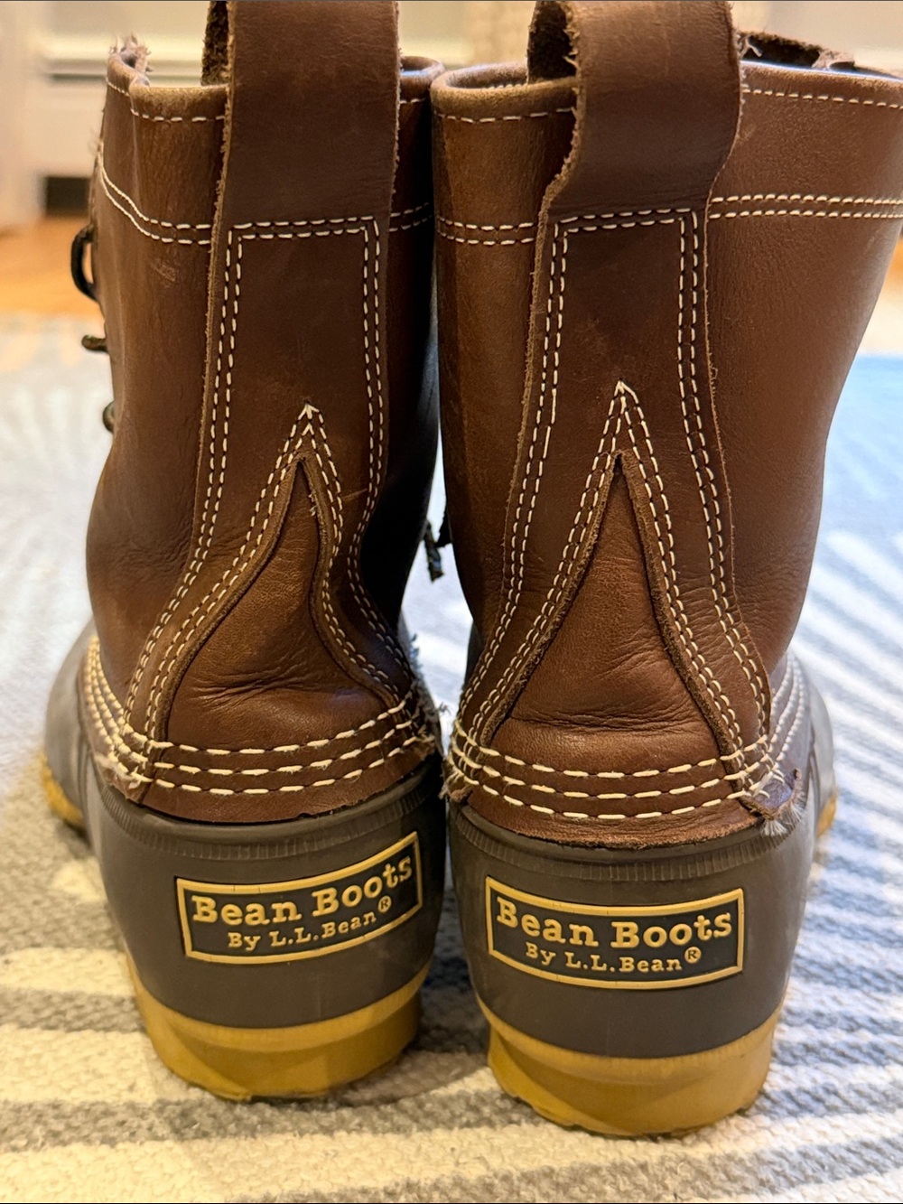 L.L. Bean Brown Leather aUpper Duck Boots Size 8?? - Picture 3 of 7